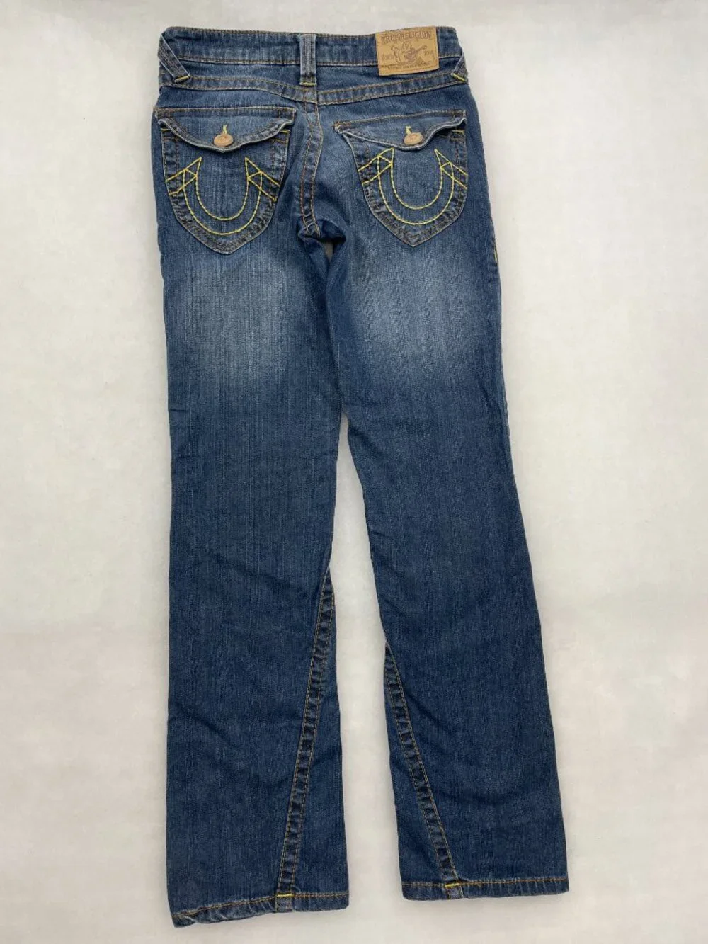 True Religion Joey Big T Flare Leg Blue Jeans USA Made Vintage 28 Women's 28x31 - Picture 2 of 13